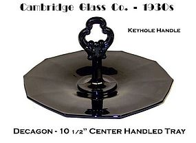Cambridge ~ Decagon Ebony Center Handled Sanwich Server