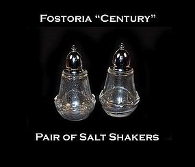 Fostoria Century Pair of SALT & PEPPER Shakers
