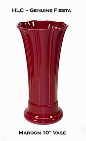 HLC Fiesta Newer 10" Maroon Vase