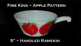 Fire King "Apple" 5 inch Handled Ramekin