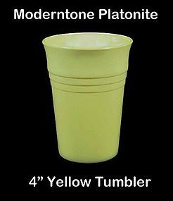 Moderntone Platonite Pastel Yellow 4 inch Water Tumbler