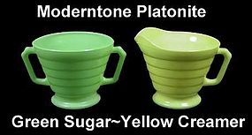 Moderntone Platonite Pastel Green N Yellow CreamNSugar