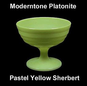 Moderntone Platonite Pastel Yellow Footed Sherbert