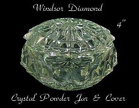 Jeannette Glass - Windsor Diamond Crystal Powder Jar