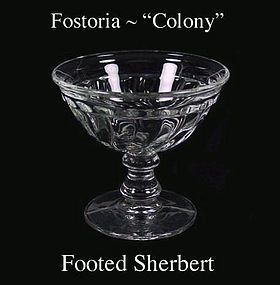 Fostoria Glass Co. ~ Colony ~ Footed Sherbert 1950s