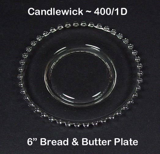 Imperial Candlewick 400/1D 6 inch Bread &amp; Butter Plate