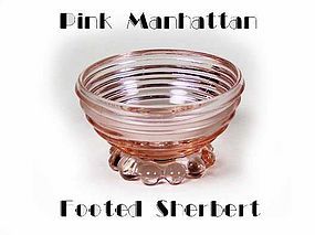 Hocking Manhattan Pink Footed Sherbert or Relish Center