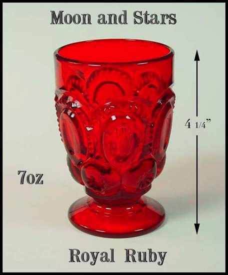 Moon and Stars L.G. Wright Ruby Red Ftd Tumbler