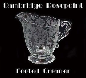 Cambridge Rosepoint Elegant Footed Creamer