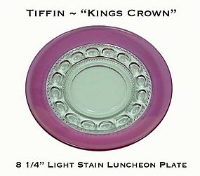 Tiffin Kings Crown Light Stain 8 1/4" Luncheon Plates