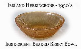 Iris & Herringbone Irridescent Beaded Berry Bowl