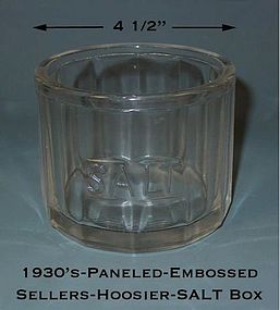 Sellers Hoosier Paneled & Embossed 30s Kitchen SALT Box