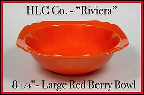 Vintage HLC Genuine Riviera Red Large Berry Bowl