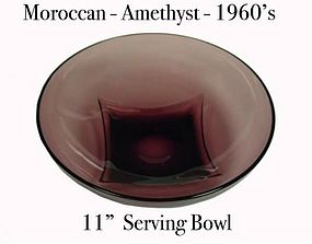 Hazel Atlas Moroccan Amethyst Large 11"  Serving Bowl