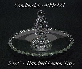 Imperial Candlewick HTF 400/221 Handled Lemon Tray
