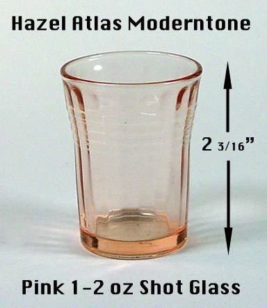 Hazel Atlas Moderntone HTF Pink 1-2 oz Shot Glass