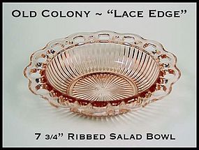 Old Colony ~ Lace Edge 7 3/4" Ribbed Salad Bowl