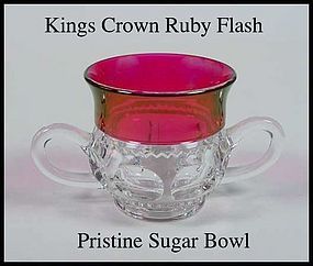 Tiffin U.S. Glass Indiana King's Crown Ftd Sugar Bowl