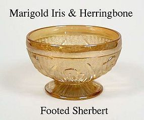 Iris and Herringbone Marigold Footed Sherbert