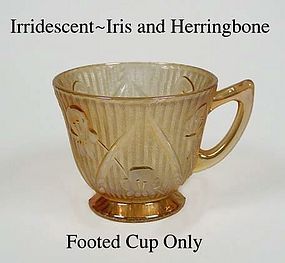 Iris and Herringbone Marigold Footed Cup Only