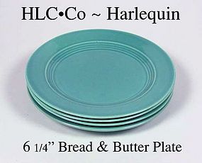HLC Harlequin Orig Turquoise 6" Bread & Butter Plate