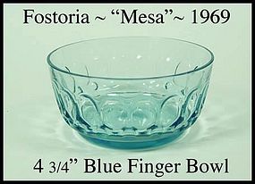 Fostoria Glass ~ Mesa ~ Blue ~ FInger or Cereal Bowl