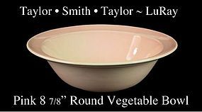 LuRay Pastels 1940's TS&T Lg Pink Vegetable Bowl