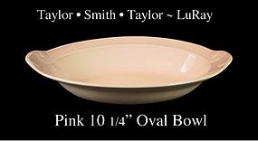Taylor Smith Taylor LuRay Pink 10 1/2 inch Oval Bowl