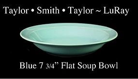 Taylor Smith Taylor LuRay Blue 8 inch Flat Soup Bowl