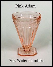 Jeannette Glass ~ Pink Adam ~ 7oz Water Tumbler