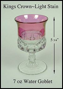 Tiffin ~ Indiana King's Crown Light Stain Water Goblet
