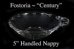 Fostoria Glass Co.~1950's ~ "Century" 5" Handled Nappy