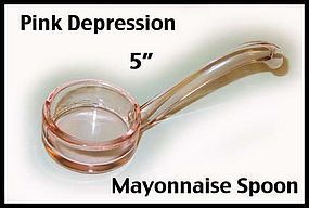 Depression Era Pink Mayonnaise Spoon