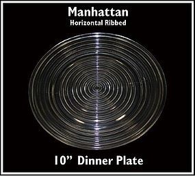 Hocking Glass ~ Manhattan 10 inch Dinner Plate