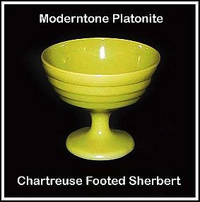 Moderntone Platonite Chartreuse Footed Sherbert