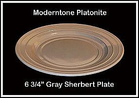 Moderntone Platonite Gray 6 3/4" Sherbert Plate