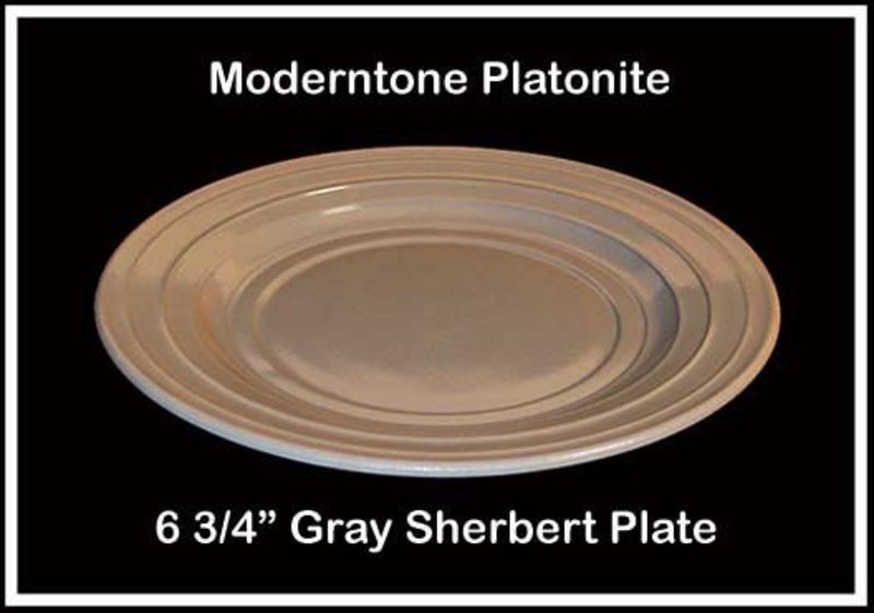 Moderntone Platonite Gray 6 3/4&quot; Sherbert Plate