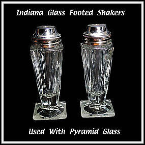 Vintage Indiana Pyramid Style SALT & PEPPER Shakers