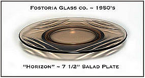 Fostoria Cinnamon Horizon Salad Plate 1950's