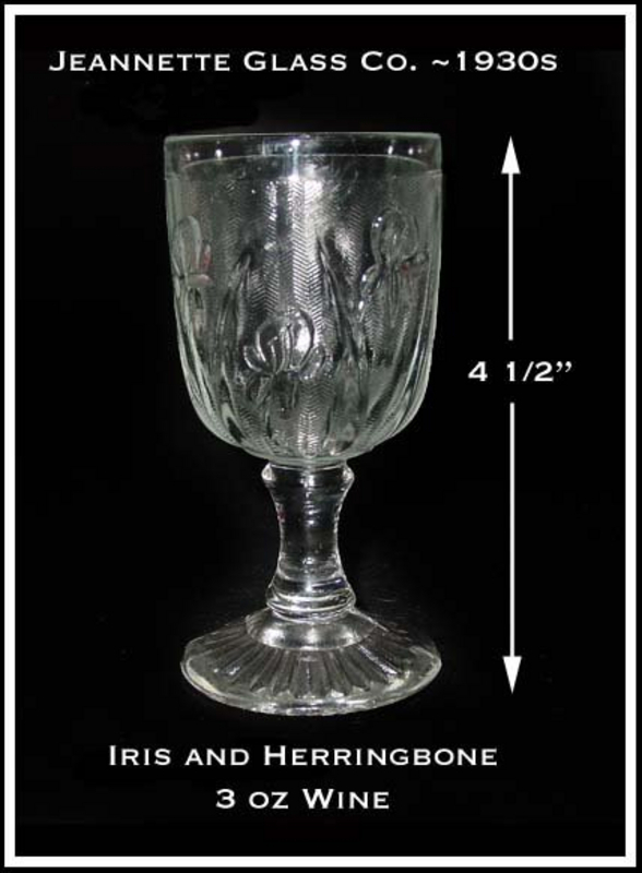 Iris and Herringbone Jeannette Glass 3 oz Wine Goblet