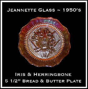 Iris and Herringbone Iridescent Sherbert Plate