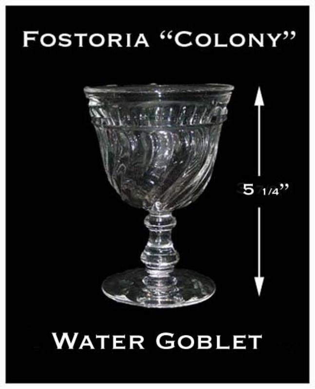 Fostoria Colony Footed Water Goblet