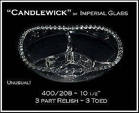 Candlewick by Imperial 400/208 Unusual Div Relish 3 Toe