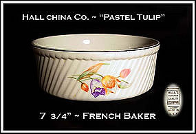 Hall China Pastel Tulip 8" French Baker