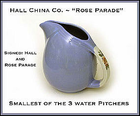 Hall China Rose Parade Smallest of the 3 Serving Jugs