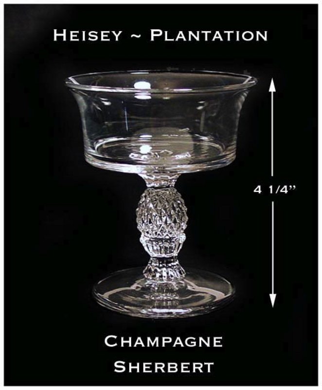 Heisey Plantation Stemmed Champagne Sherbert