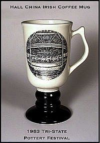 Hall Tri-State Pottery Festival Ftd Irish Coffee Mug