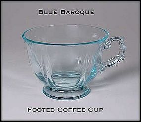 Fostoria Blue Baroque Footed Coffee Cup