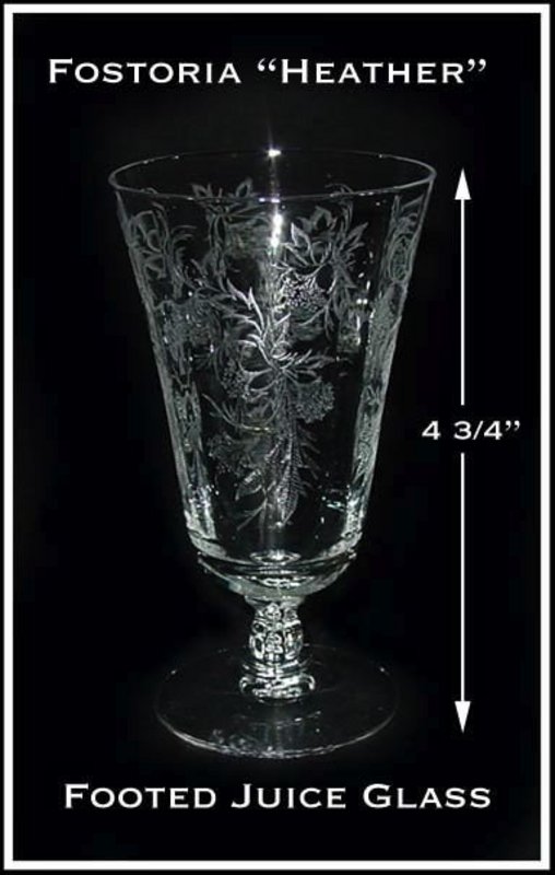Fostoria &quot;Heather&quot; 5 oz Footed Juice Glass