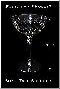 Fostoria "Holly" 6 oz Champagne/Sherbert Glass